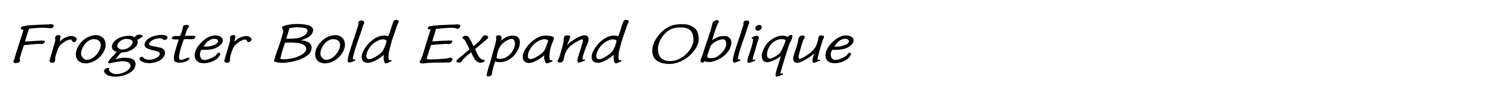 Frogster Bold Expand Oblique